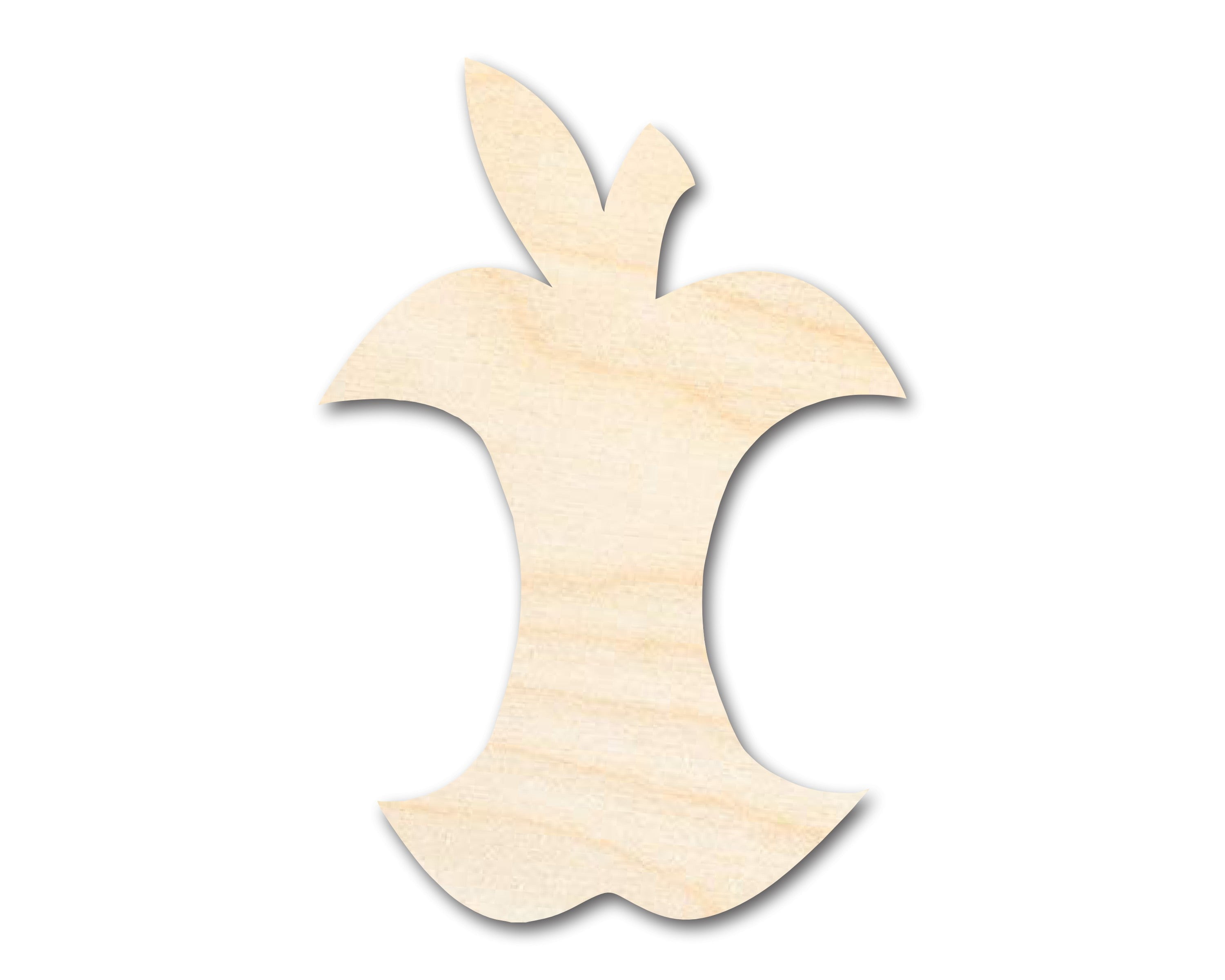 Unfinished Apple Core Shape | DIY Craft Cutout 8