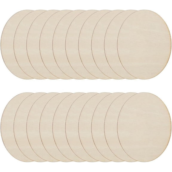 Unfinished Beech Wooden Blank Slices Oval 7x5x0.17cm 10pcs/bag