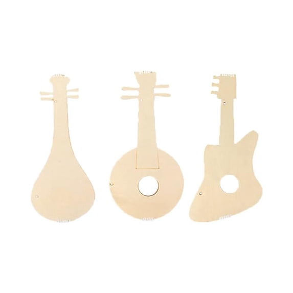 Unfinished Blank DIY Stringed Instrument Toys Craft for Kids Painting ...