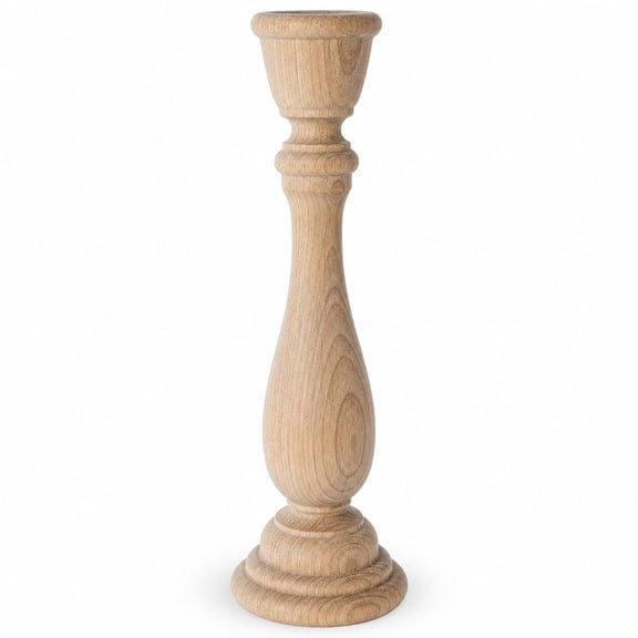 Unfinished Blank Wooden Egg Stand or Candle Holder 9 Inches