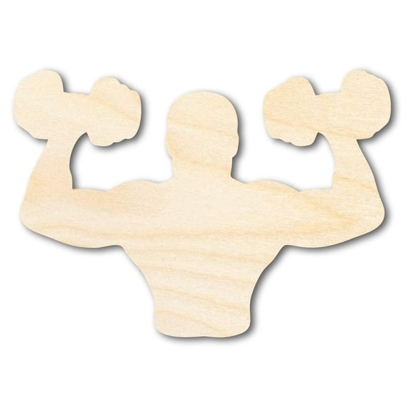 Unfinished Body Builder Shape | DIY Craft Cutout 8" / 1/8"