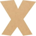 thumbnail image 1 of Unfinished Bold Wood Letter X, Craft Alphabet 6'' Tall MDF Wall Décor, Superboom Font, 1 of 3
