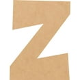 thumbnail image 1 of Unfinished Bold Wood Letter Z, Craft Alphabet 8'' Tall MDF Wall Décor, Superboom Font, 1 of 3
