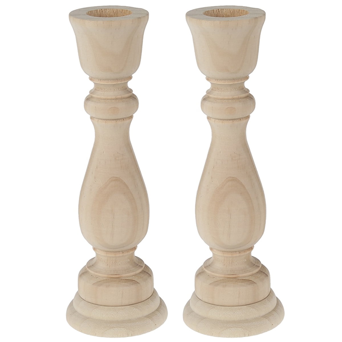 Unfinished Candlestick Holders Wooden Candle Holder Classic Farmhouse