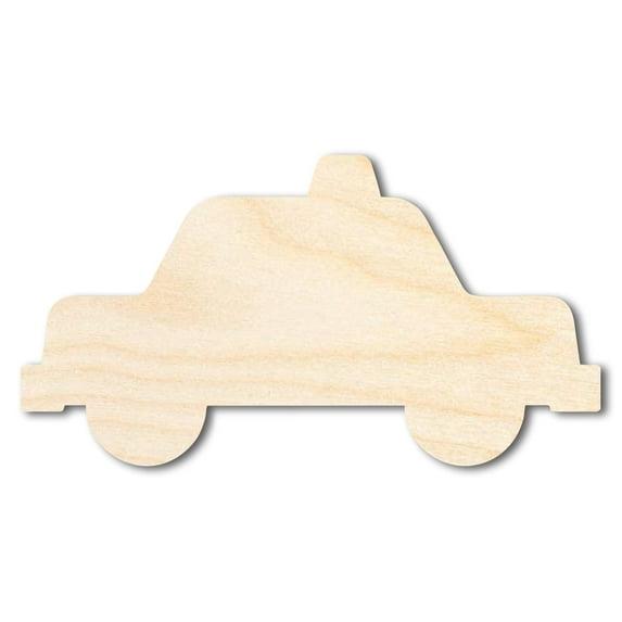 Unfinished Cartoon Police Car Shape 12" / 3/4"