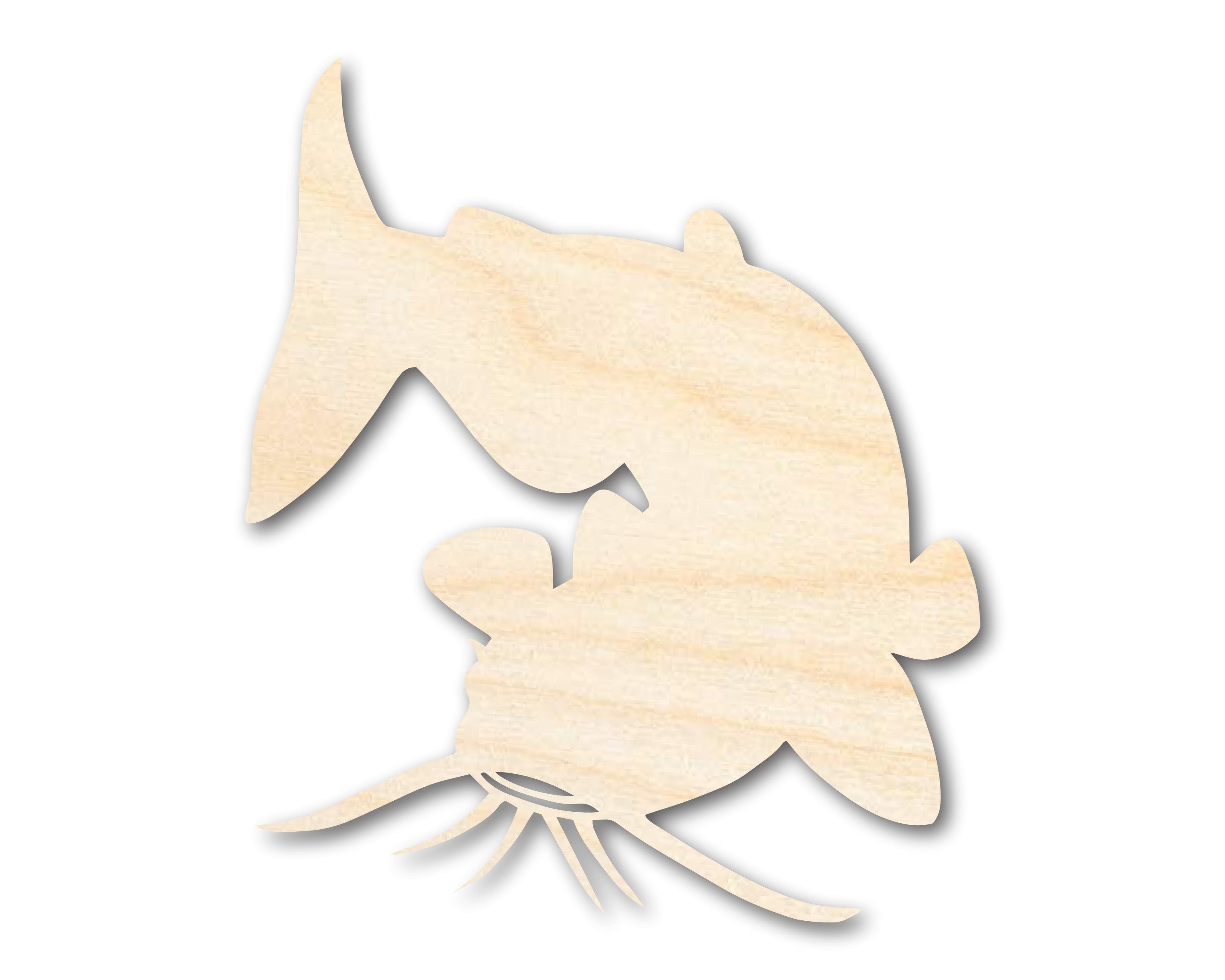 Unfinished Catfish Shape | DIY Craft Cutout | up to 46