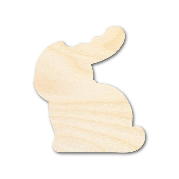 Unfinished Chocolate Bunny Shape 3" / 1/4"