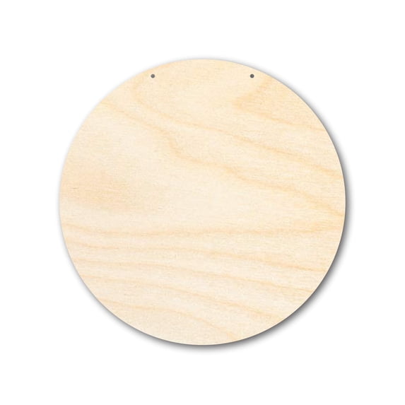 Unfinished Circle Door Hanger | DIY Craft Cutout | Door Hanger 24" / 1/8"