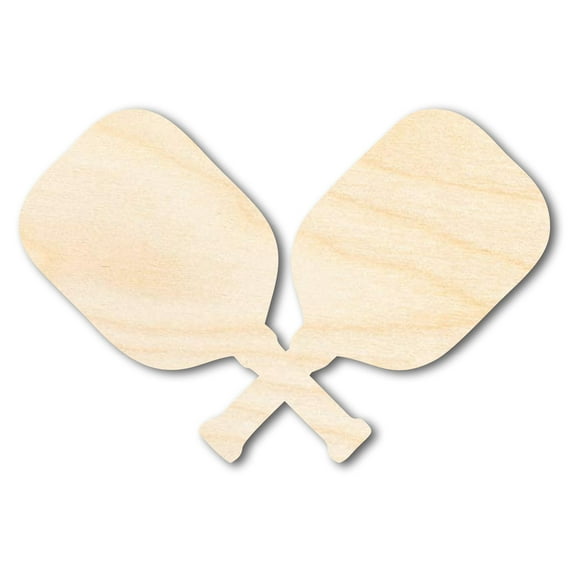 Unfinished Crossed Pickleball Paddle Shape | DIY Craft Cutout 42" / 3/4"