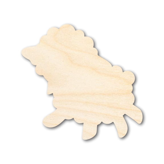 Unfinished Cute Lamb Shape | Easter | DIY Craft Cutout 4" / 1/8"