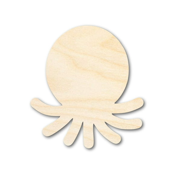 Unfinished Cute Octopus Shape | DIY Craft Cutout | up to 46" DIY 5" / 1/8"