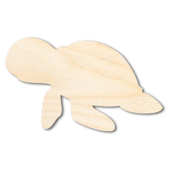 Unfinished Cute Sea Turtle Shape | DIY Craft Cutout 3" / 1/8"