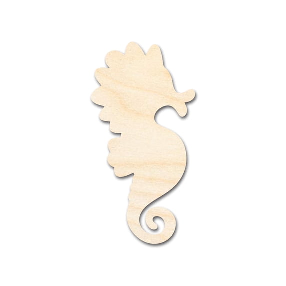 Unfinished Cute Seahorse Shape | DIY Craft Cutout 4" / 1/8"