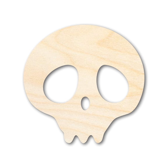 Unfinished Cute Skull Shape | Craft Cutout 4" / 1/4"