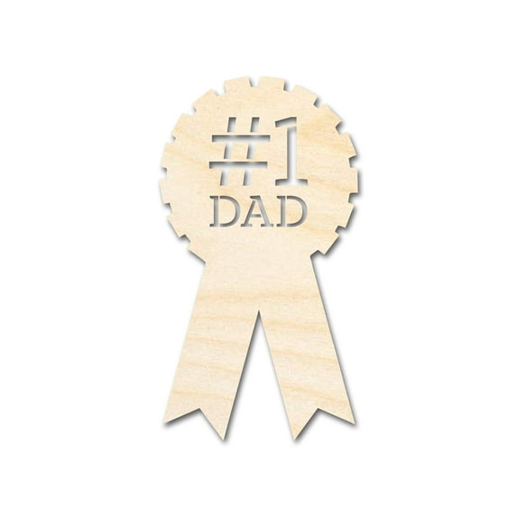 Unfinished Dad Ribbon Shape | DIY Craft Cutout 20" / 3/4"