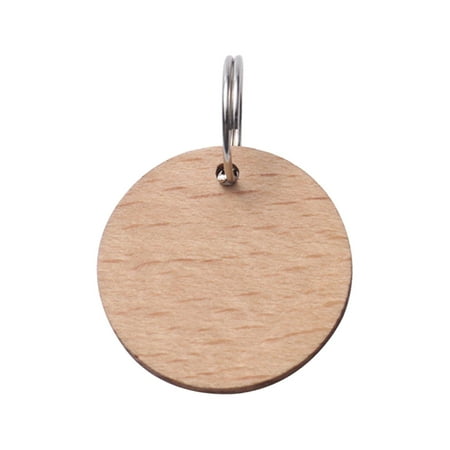 Unfinished Dog Tag Personalized Pets Tag Craft Pet Supplies DIY Projects Blank Cat Tag Embellishments Painting Wooden Cutouts Round 3x3x0.2cm