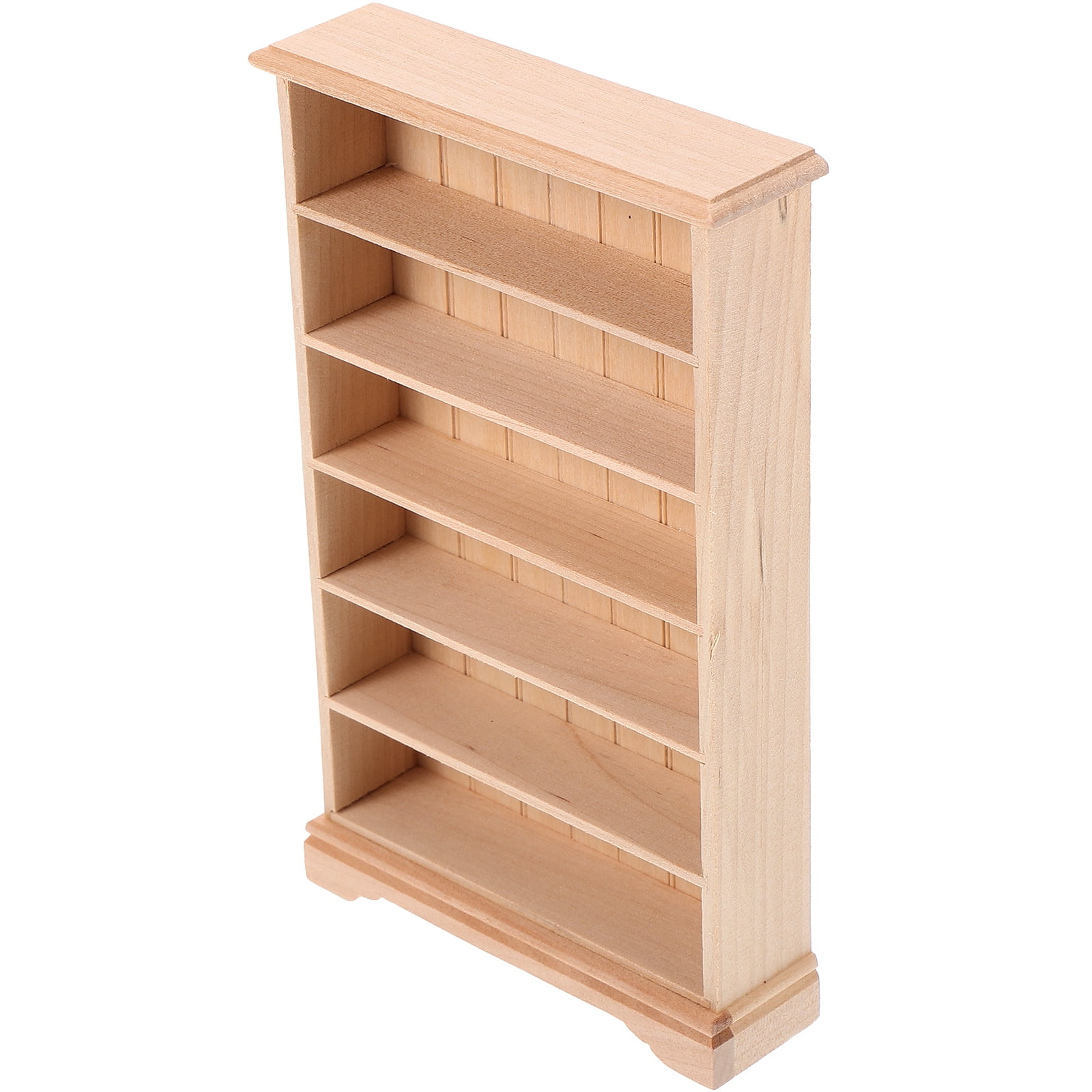 Unfinished Dollhouse Furniture Miniature Display Bookcase Locker Toy