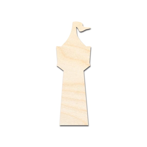 Unfinished Fairytale Tower Wood Cutout Shape | DIY Craft Cutout | up to 46" DIY 36" / 3/4"