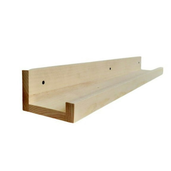 Unfinished Floating ledge Shelf, Picture ledge Shelf