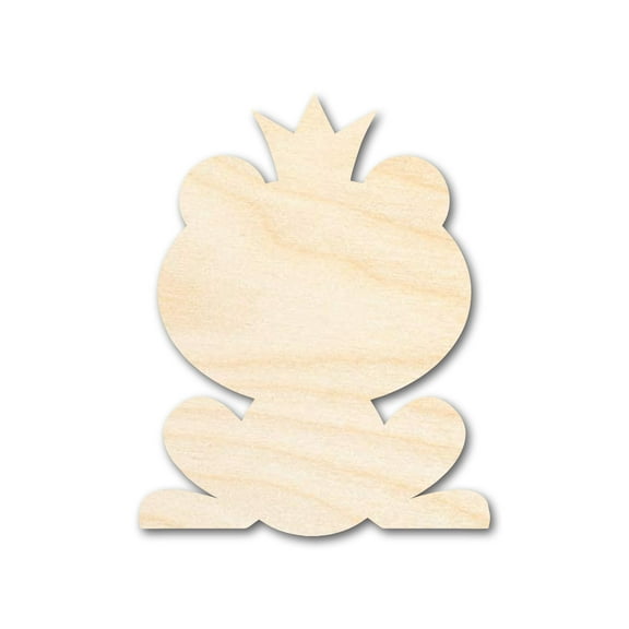 Unfinished Frog Prince Wood Cutout Shape 24" / 1"