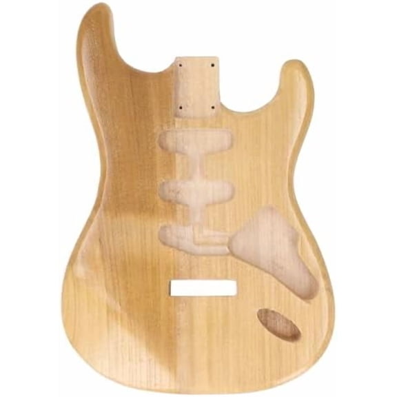 Unfinished Guitar Body, Walnut Wood Blank Triple Single Pickup Hole Electric Guitar Replacement$$Music