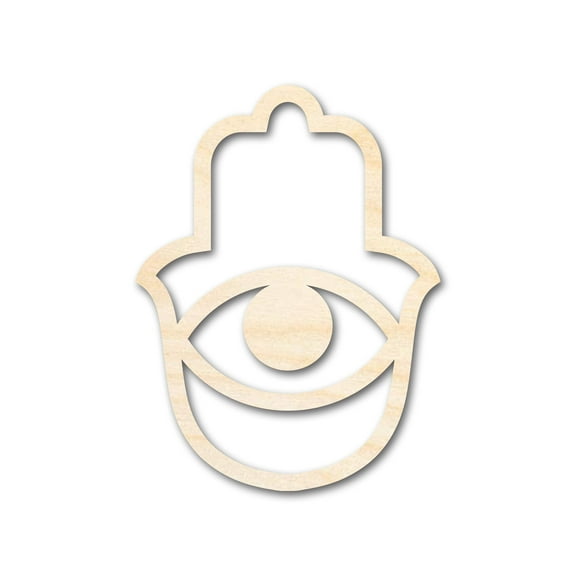 Unfinished Hamsa Eye Shape 12" / 1/8"