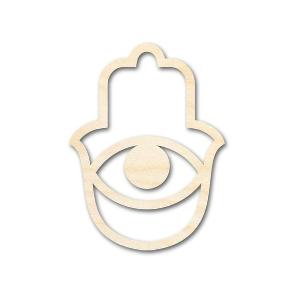 Unfinished Hamsa Eye Shape | DIY Craft Cutout 42" / 3/4"