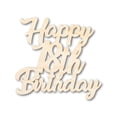 thumbnail image 1 of Unfinished Happy Eighteenth Birthday Shape | DIY Craft Cutout 16" / 3/4", 1 of 3