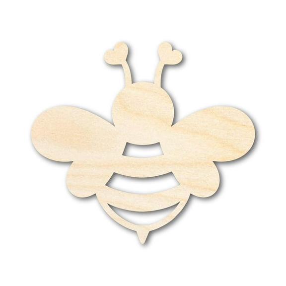 Unfinished Heart Bee Shape 18" / 1/8"