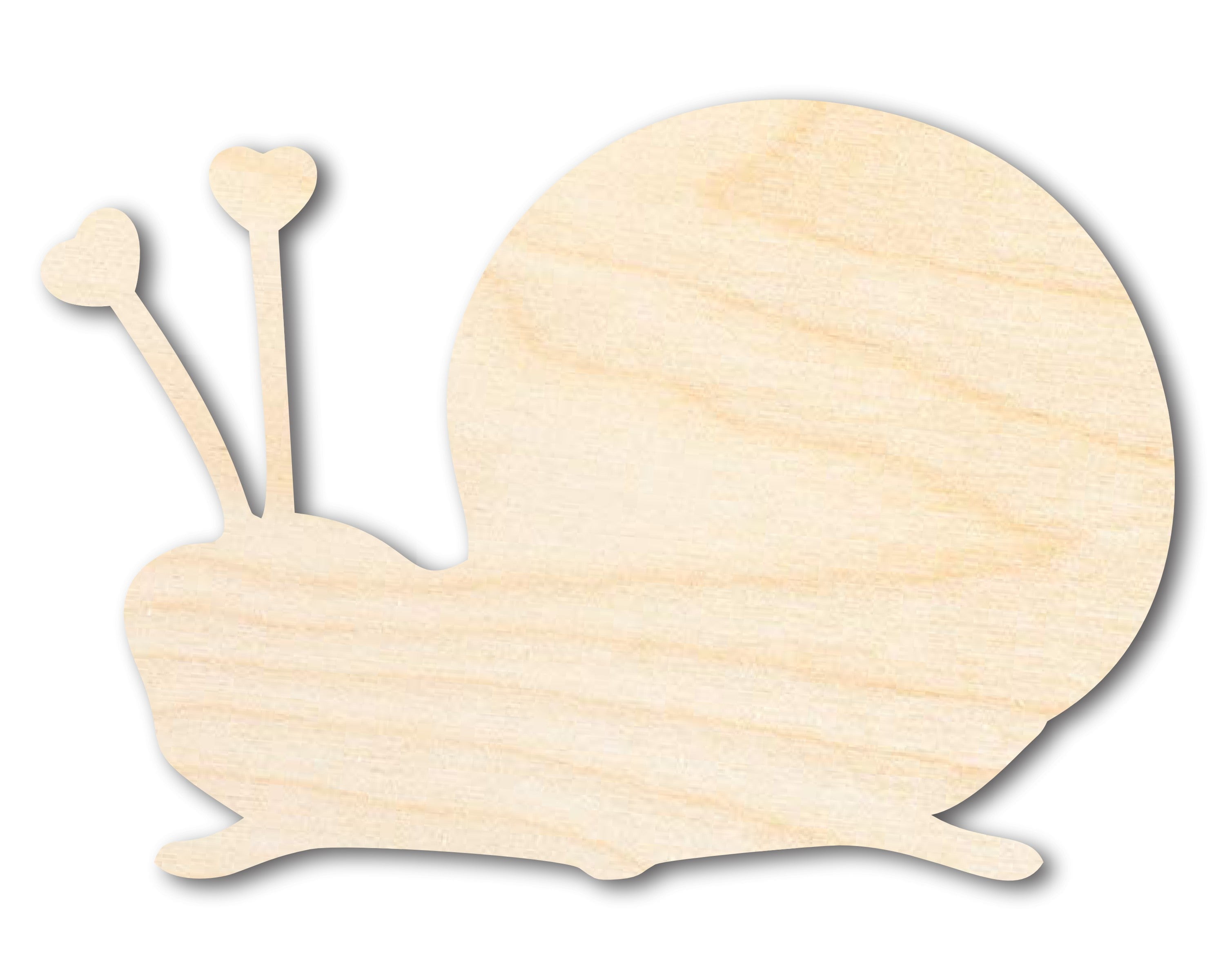 Unfinished Heart Snail Shape | DIY Craft Cutout | up to 46" DIY 14" / 1 ...