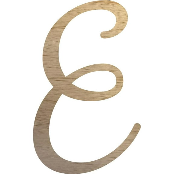 Unfinished Large Wood Letter E, Paintable Wall Hanging 12'' Tall Craft Letters