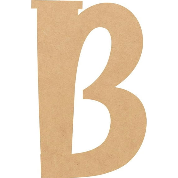 Unfinished MDF 15'' Tall Lemon Spark Letters DIY B, Paintable Craft