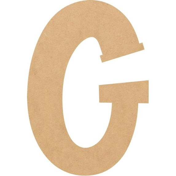 Unfinished MDF 18'' Tall Lemon Spark Letters DIY G, Paintable Craft