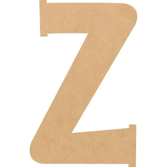 Unfinished MDF 18'' Tall Lemon Spark Letters DIY Z, Paintable Craft