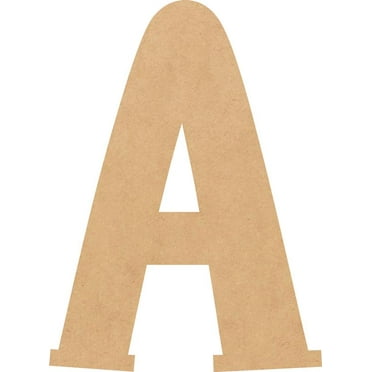 Unfinished MDF 2'' Tall Lemon Spark Letters DIY A, Paintable Craft