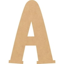 Unfinished MDF 3'' Tall Lemon Spark Letters DIY A, Paintable Craft