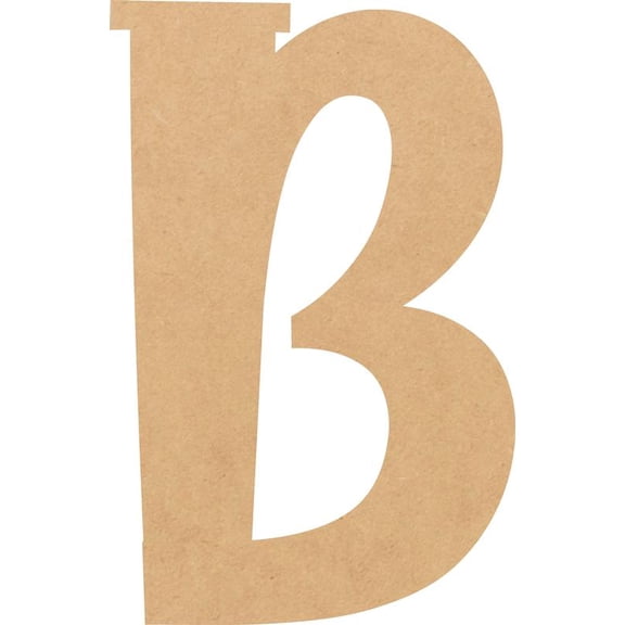 Unfinished MDF 6'' Tall Lemon Spark Letters DIY B, Paintable Craft