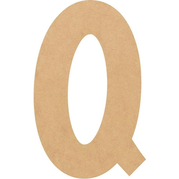 Unfinished MDF 7'' Tall Lemon Spark Letters DIY Q, Paintable Craft
