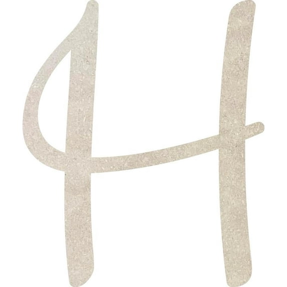 Unfinished MDF Letter H, Paintable 7'' Tall Small Wood Letter Love Is In The Air