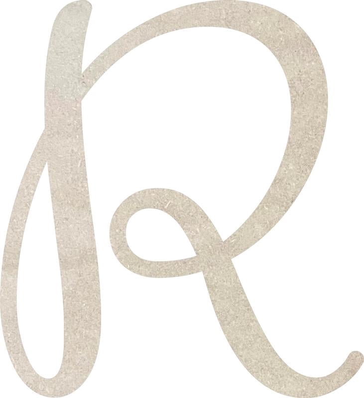 Unfinished MDF Letter R, Paintable 18'' Tall Small Wood Letter Love Is ...