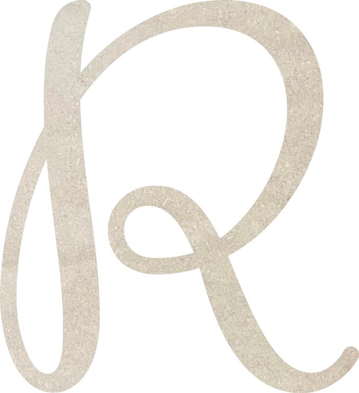 Unfinished MDF Letter R, Paintable 2'' Tall Small Wood Letter Love Is ...