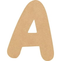 Unfinished MDF Wood Letter A, Craft Alphabet 2'' Tall DIY Wall Décor, Shadow Beamer