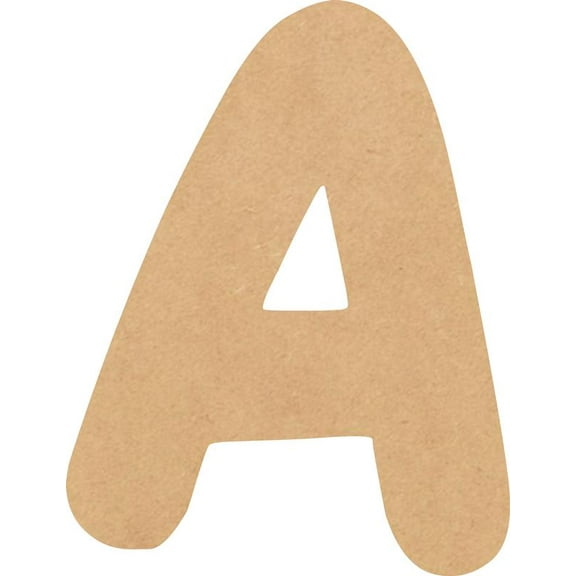 Unfinished MDF Wood Letter A, Craft Alphabet 2'' Tall DIY Wall Décor, Shadow Beamer