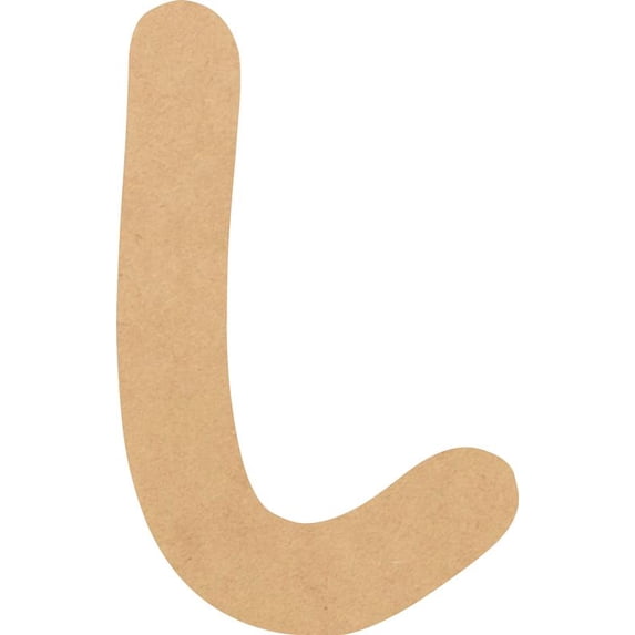 Unfinished MDF Wood Letter L, Craft Alphabet 10'' Tall DIY Wall Décor, Shadow Beamer