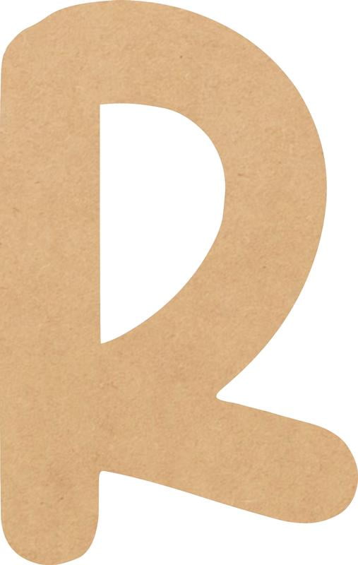 Unfinished MDF Wood Letter R, Craft Alphabet 2'' Tall DIY Wall Décor ...