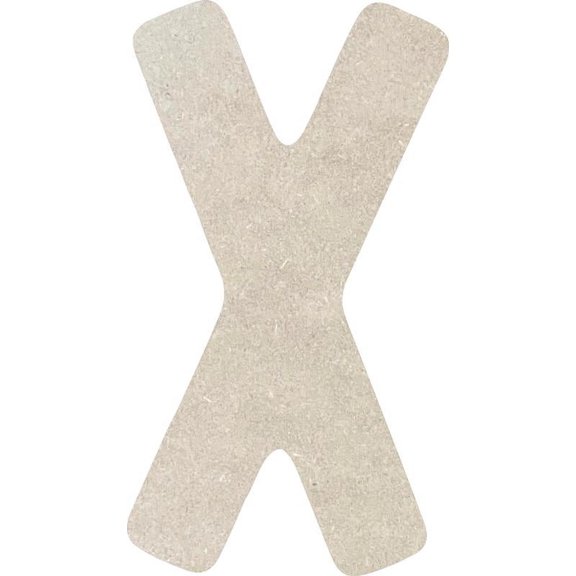Unfinished MDF Wood Letter X, Craft 7'' Tall Home Décor, Rawles