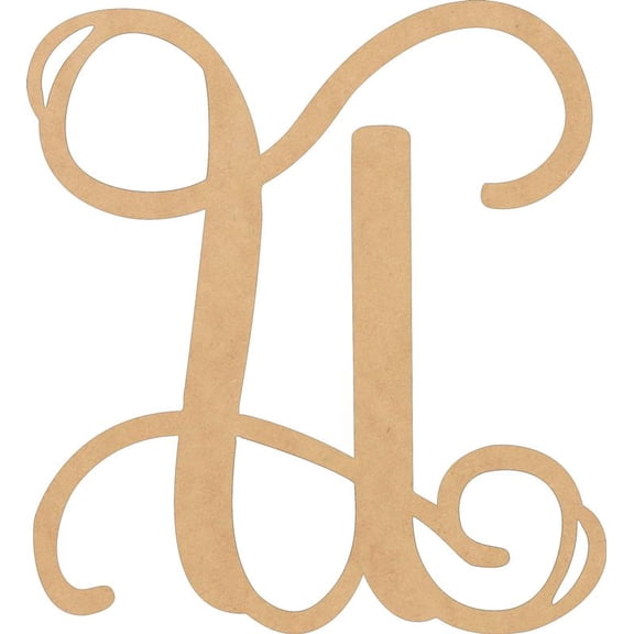 Unfinished Monogram Wood Letters, Blank DIY 10'' Tall Craft U, DIY