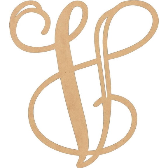 Unfinished Monogram Wood Letters, Blank DIY 10'' Tall Craft V, DIY