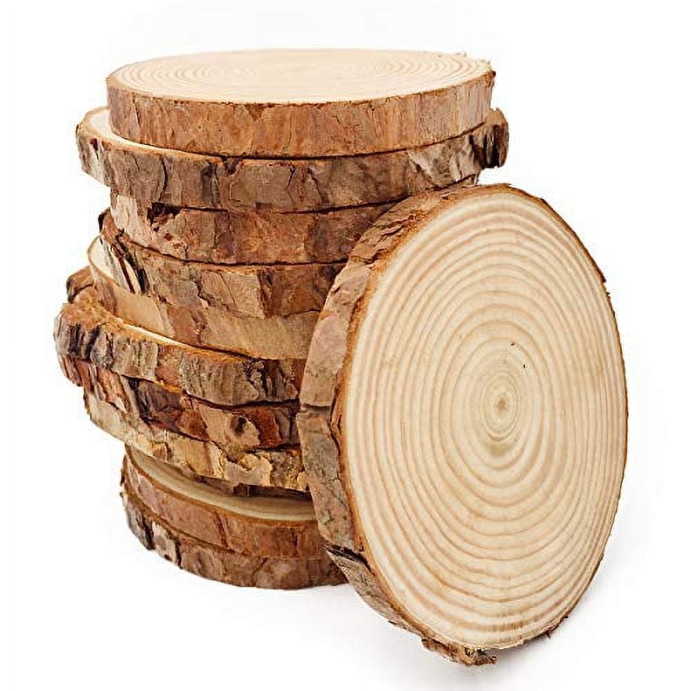 Rustic Wood Slices Inc. Brown Wood Slices For Centerpieces Table 10-11 Inch