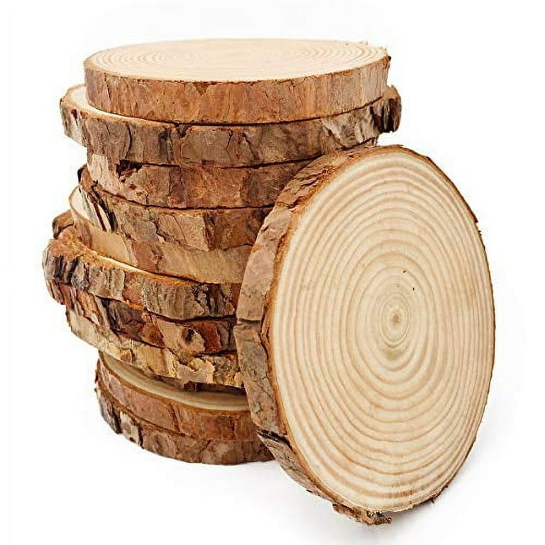 KOHAND 30 PCS 9 Inch Crafts Wood Slices, 0.1 Inch Thick Round Unfinished  Wooden Circles Blank Wood Discs for DIY